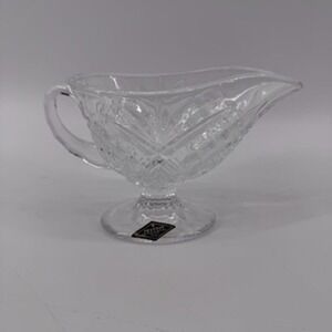 Shannon Crystal Designs of Ireland Hand Crafted Lead Crystal Footed Gravy Boat